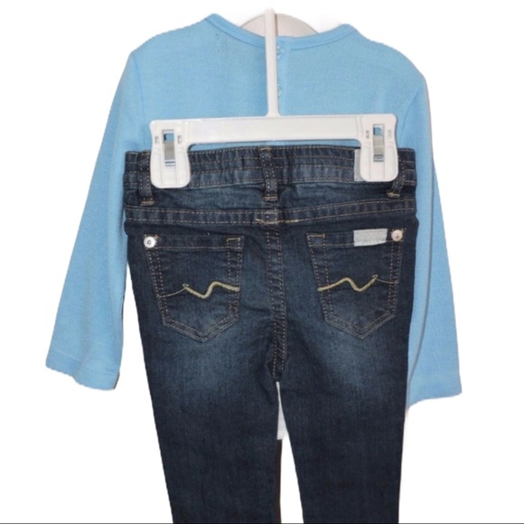7 For All Mankind Sweater and Jeans Outfit 24M - Picture 2 of 7